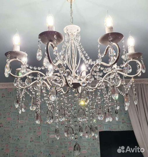 Люстра хрустальная 8свечей