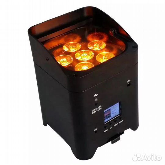 LED прожектор 4*18, 6*18W rgbwa+UV WI-FI с аккумул