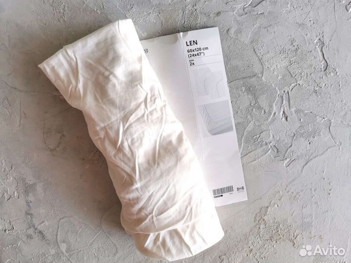 Натяжная простыня 120х60 Икеа Len новая