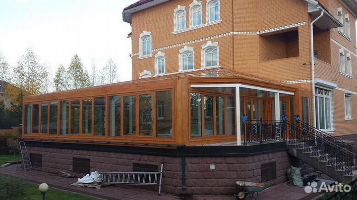 Безрамное остекление террасы