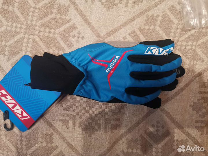 Перчатки синие KV+ сборной России