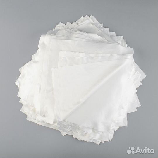 Тряпки для протирания линз пачка 100 шт. (без ворс