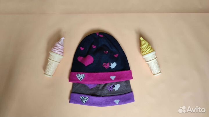 Шапка зимняя на девочку кашемировая 54 56