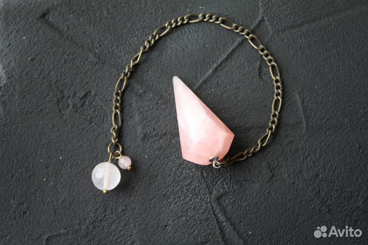 Маятник для гадания. Розовый кварц