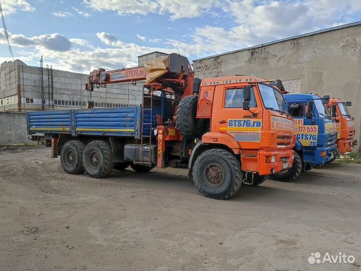 Аренда и услуги манипулятора-вездехода, стрела 7.1 т, 19 м, борт 10 т, 6.2 м