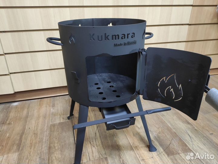 Печь для казана с зольником и дверцей