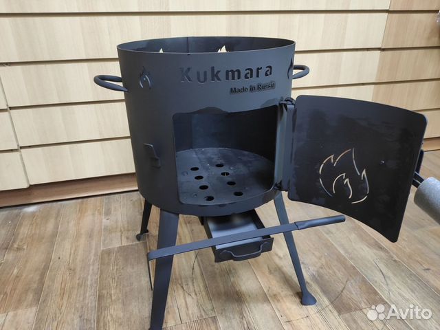 Печь для казана с зольником и дверцей