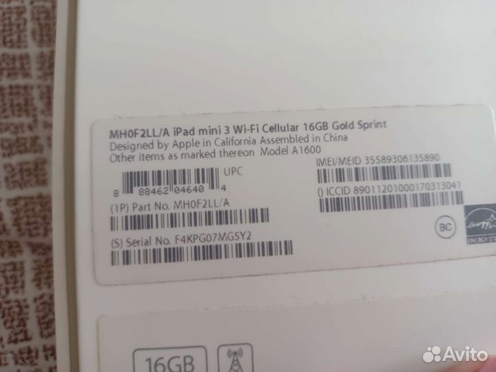 iPad mini 3 cellular