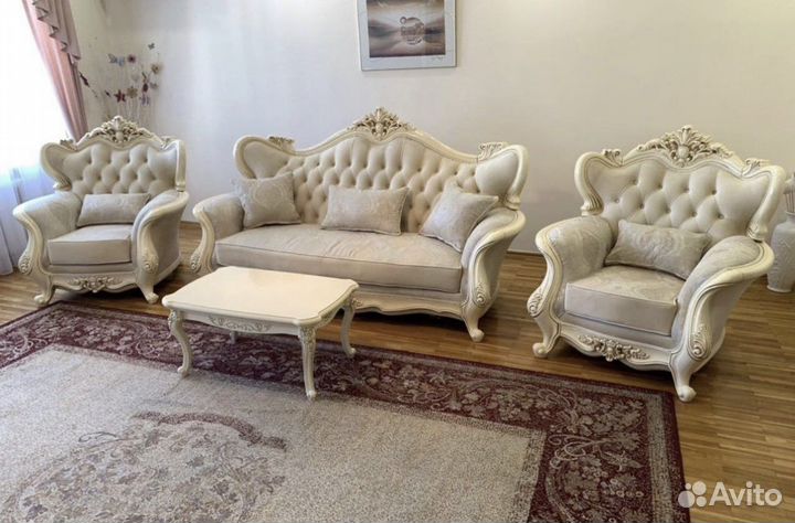 Диван + 2 кресла «Джоконда» крем оригинал
