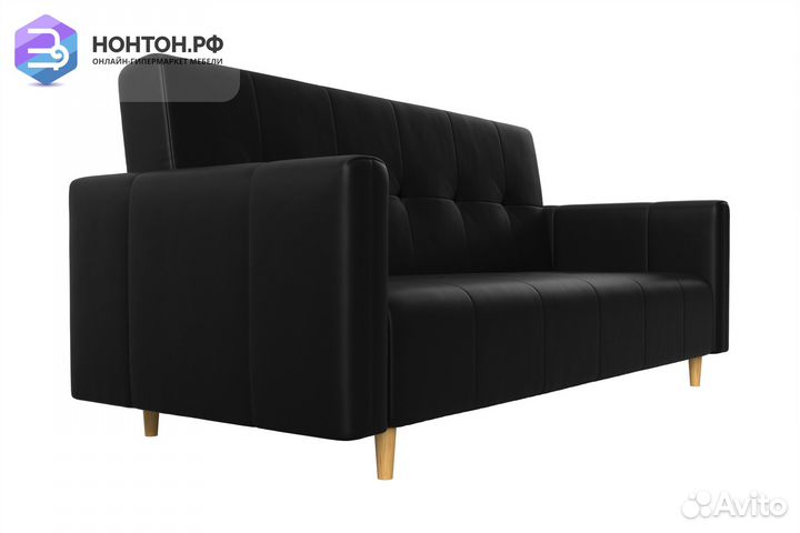 Диван книжка Вест экокожа черная