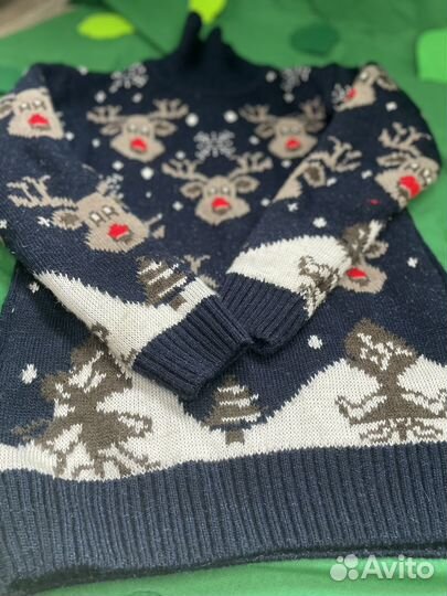 Свитер детский новогодний 140-146