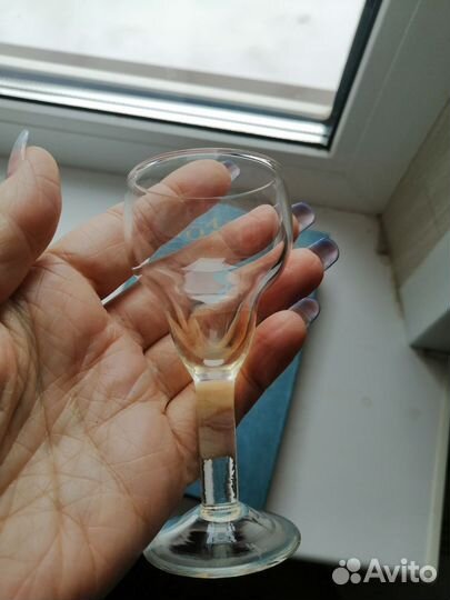 Рюмка на ножке СССР цветное стекло