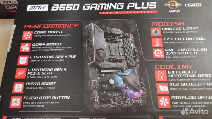 MSI mpg B550 Gaming Plus материнская плата am4