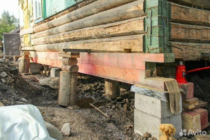 Поднятие домов замена венцов