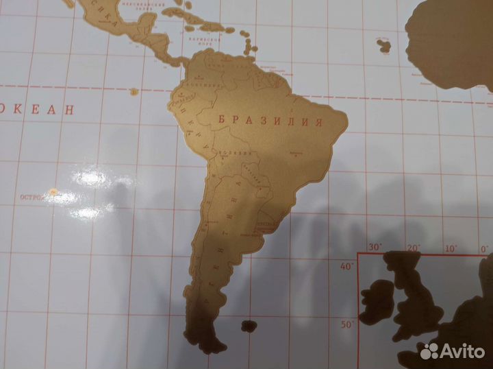 Скретч-карта мира Новая + тубус