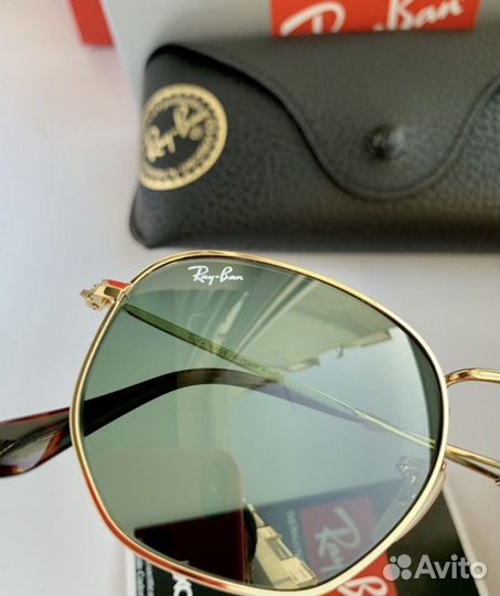 Очки ray ban hexagonal зеленые