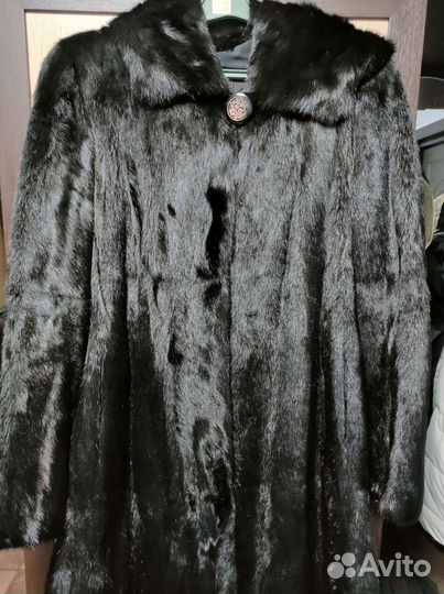 Шуба норковая с капюшоном 46 48