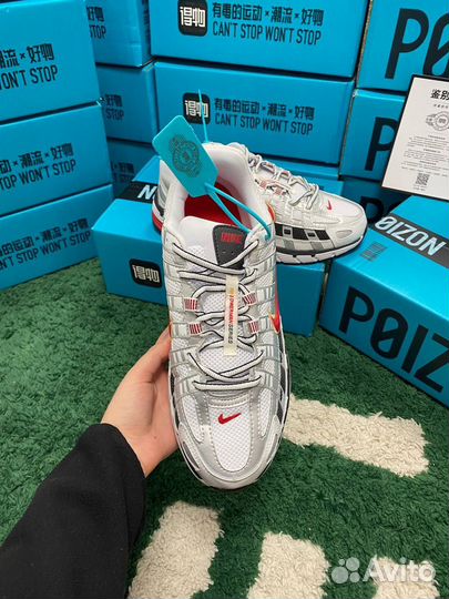 Nike P6000 White Red серебряные Оригинал Poizon