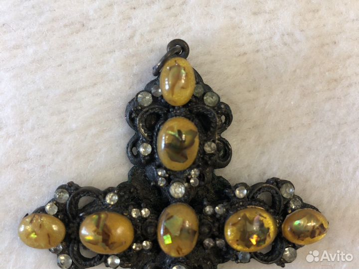 Винтажная подвеска крест