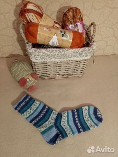 Носки шерстяные. Ручная работа