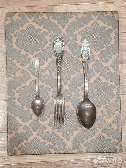 Набор столовых приборов мельхиор СССР