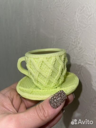 Чашка кофе с блюдцем мыло ручной работы