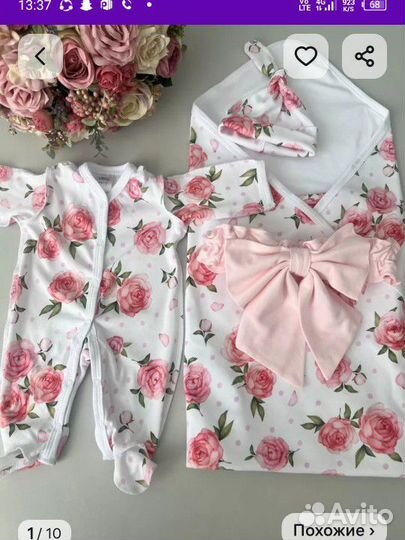 Конверт на выписку летний для девочки