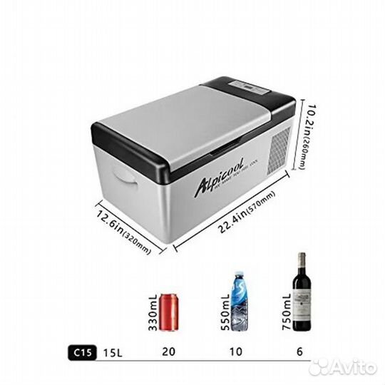 Автохолодильник компрессорный Alpicool C15, 15 л