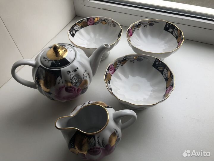 Чайник заварочный, молочник, креманки, лфз