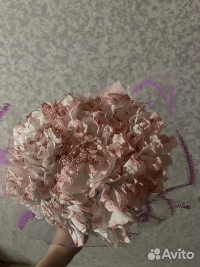 Букет цветов из салфеток