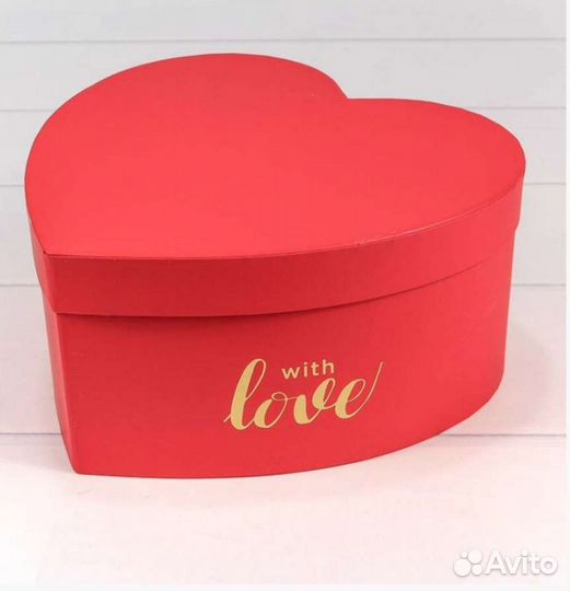 Коробка подарочная сердце. Набор 3шт 
