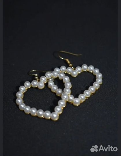 Серьги в форме сердца