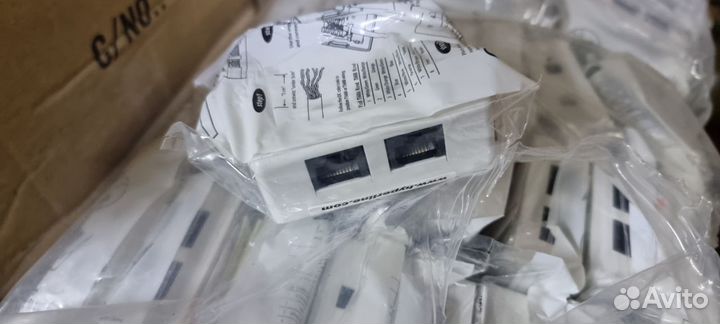 Двойная розетка RJ-45 hyperline