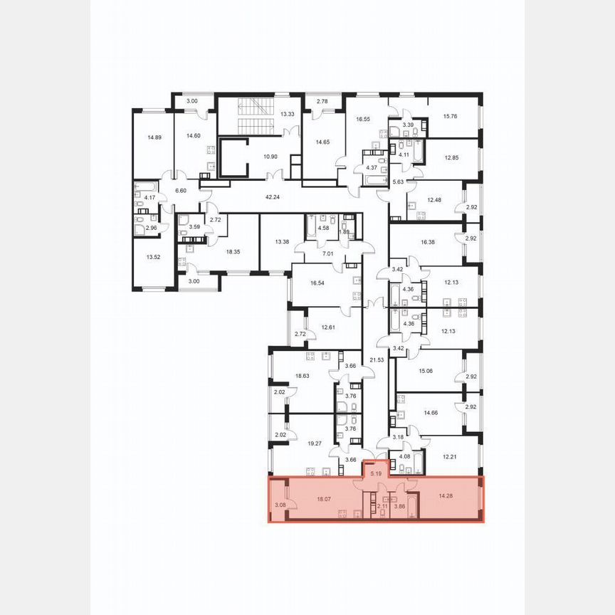 1-к. квартира, 44,9 м², 9/9 эт.