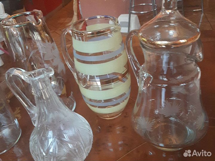 Графины для сока. Воды хрустальная стекло
