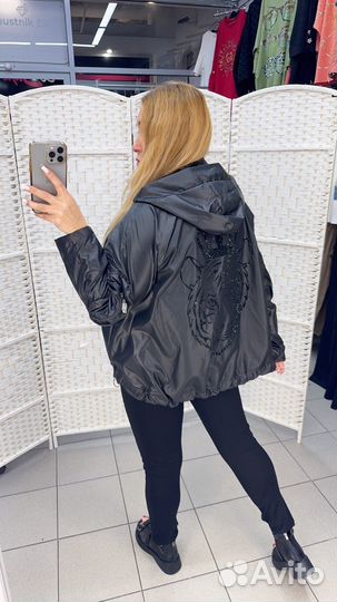 Куртка ветровка со стразами турция 50-64