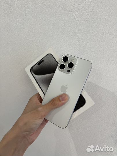 iPhone 15 Pro Max 256gb white titanium sim +esim
