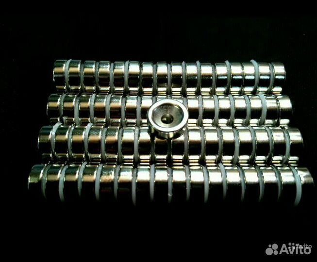 Магнит неодимовый 15мм на 5мм с отверстием 4,5мм и