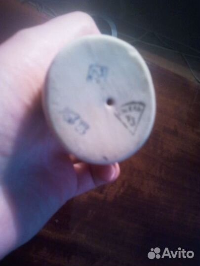 Старая Гжель.Девочка с лукошком.Редкая. СССР. 50е