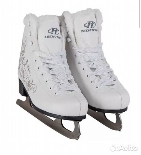 Коньки женские фигурные с мехом