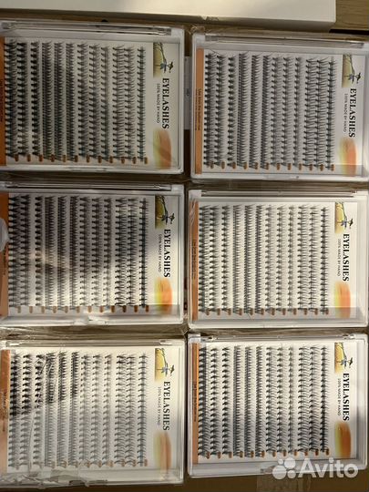 Накладные ресницы пучки набор