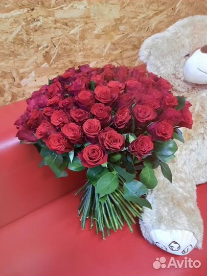 101 Роза Цветы Букеты 25 51 151 201 Розы Доставка