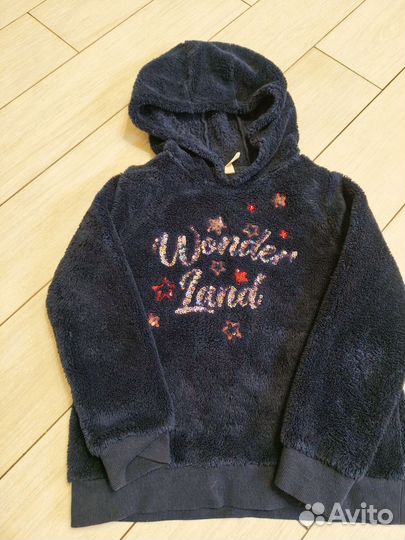 Двое джинс+толстовка тедди 134