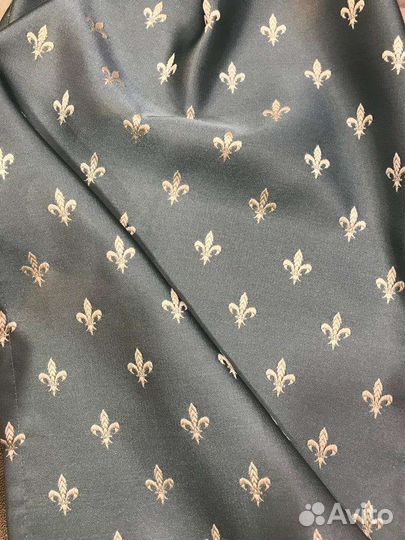 Ткань для штор жаккард горошек, соты, лилия