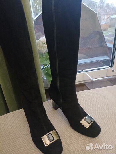 Сапоги женские зимние натуральная замша