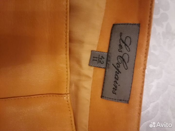 Костюм юбочка и жилет из мягчайшей кожи