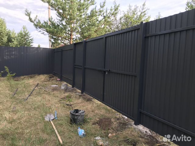 Забор из профлиста заборы под ключ в Самаре | Услуги | Авито