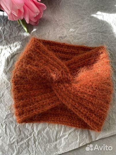 Повязка на голову вязаная