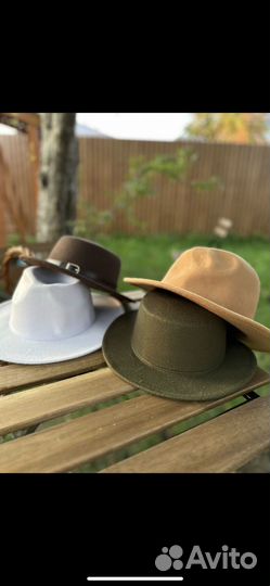 Шляпа женская белая коричневая бежевая зелёная