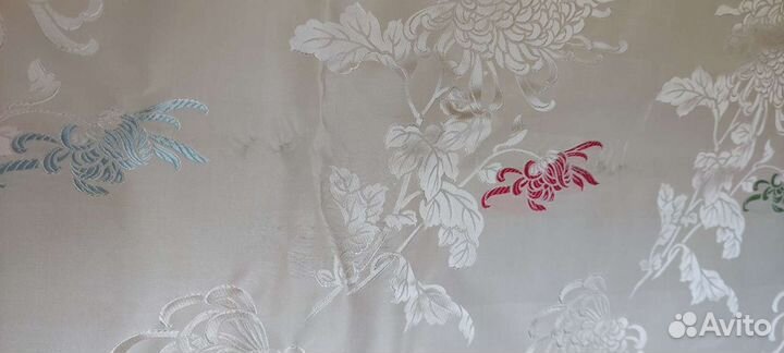 Ткань хлопок, шёлк. Китайские хризантемы. Ост. 6м